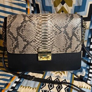 Calvin Klein Python Print Black Crossbody Bag